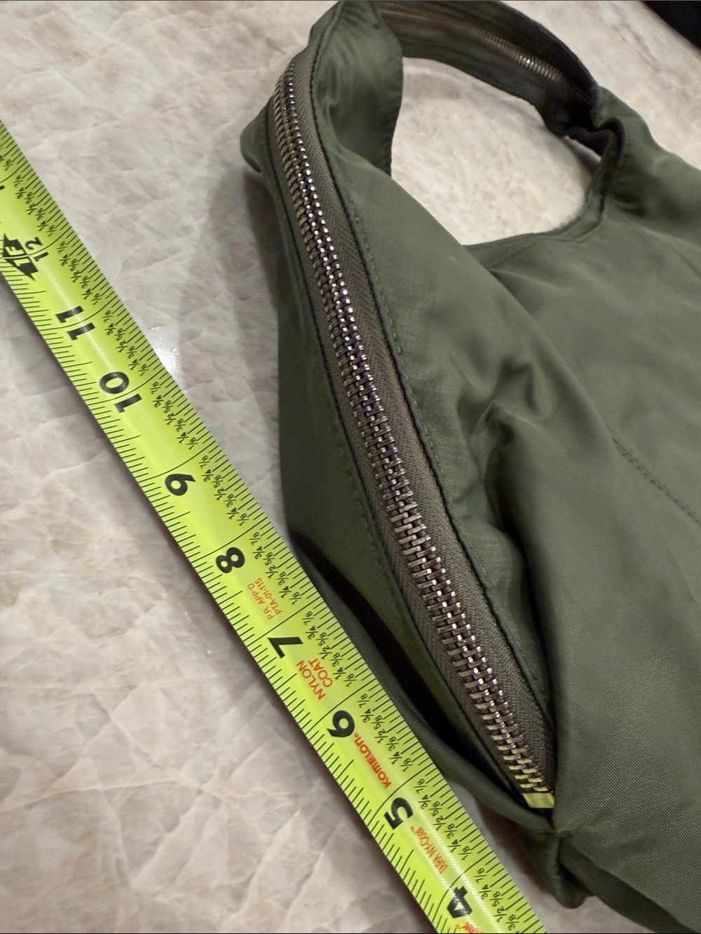 Vince Camuto Olive Green Nylon Hobo Bag - Picture 5 of 12